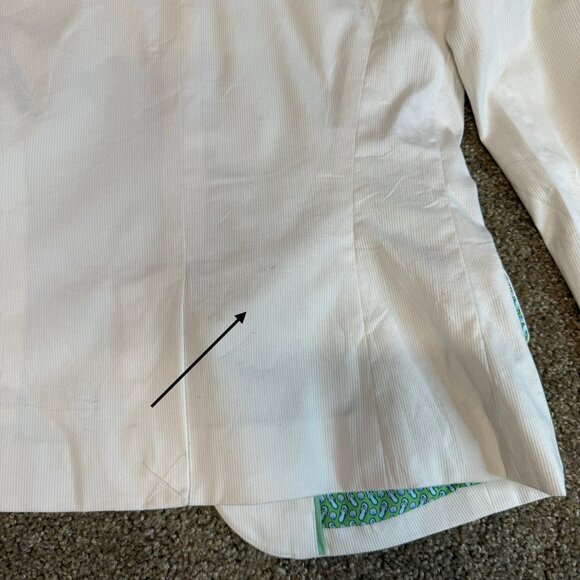 Vineyard Vines Katama Corded Blazer Jacket Womens Small White Single Breasted - Picture 12 of 14
